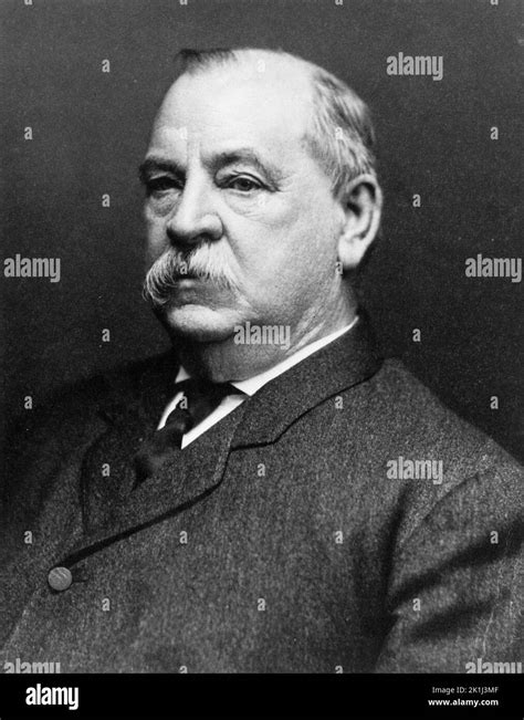 A portrait of US president Grover Cleveland, who was the 22nd and 24th ...