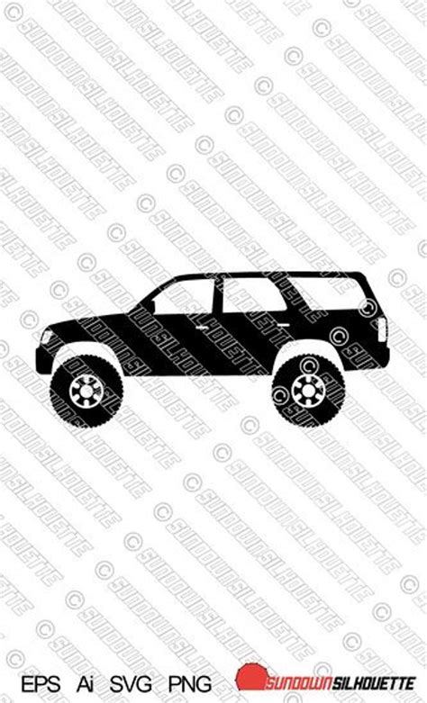 Digital Download Vector Graphic Lifted Toyota 4runner 3rd Gen Eps Svg