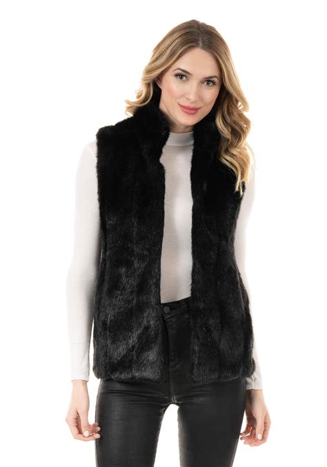 Emerald Mink Faux Fur Couture Hook Vest Fabulous Furs