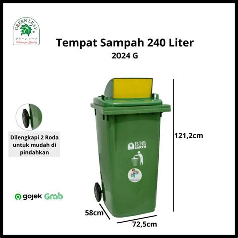 Jual Green Leaf Tempat Sampah Bio Dustbin 240 Liter 2024 G Shopee