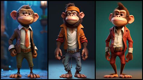 ArtStation - 330 Cartoon Monkey Characters - 4K Reference Image Pack ...