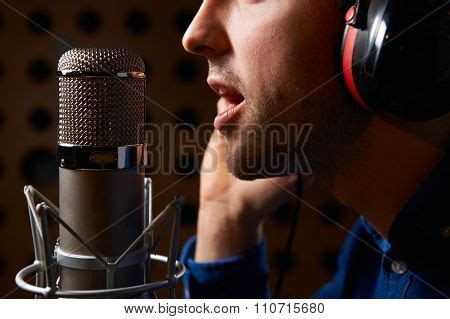 Male Vocalist Singing Image Photo Free Trial Bigstock