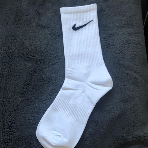 brand new white nike socks, I just don’t find the... - Depop