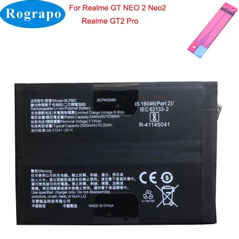 New Original Blp Mah Mobile Phone Battery For Oppo Realme Gt Neo