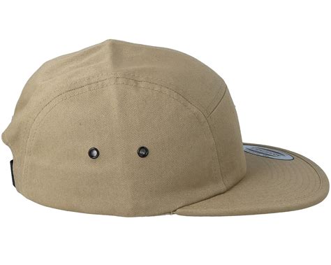 Khaki 5 Panel Yupoong Caps Hatstore Co Uk