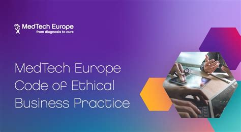 MedTech Europe Code Of Ethical Business Practice MedTech Europe