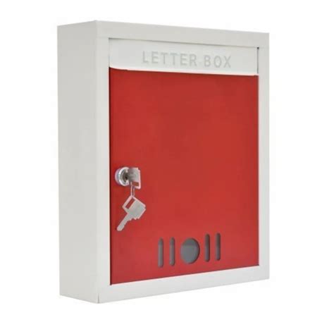 Red Iron Letter Box Lock With Two Keys Size X X Inches At Rs