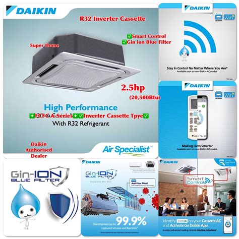 Daikin Hp Inverter Ceiling Cassette Air Conditioner Fcfc Av Mf