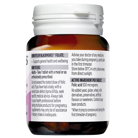 Blackmores Folate Mcg Tablets