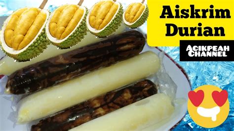 Aiskrim Malaysia Perisa Durian Batu Kurau😋 Youtube