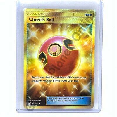 Cherish Ball Secret Rare Gold Pokemon Card Sm Unified Minds