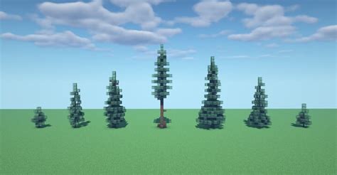 Minecraft Tutorial How To Make Custom Spruce Trees Minecraft Map