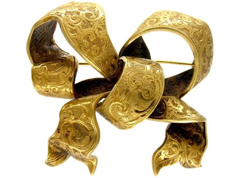 Victorian Gold Bow Brooch The Antique Jewellery Company