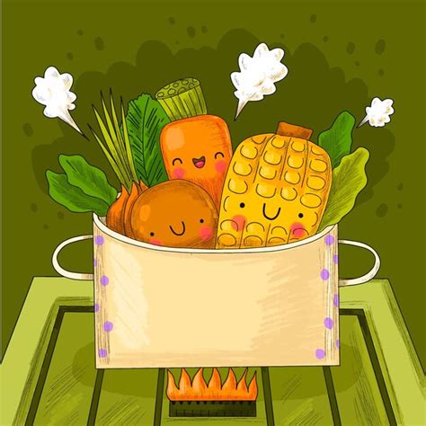 Free Vector Hand Drawn World Vegan Day Character Illustration