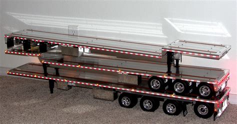 Custom Aluminum Flatbed Trailers For Tamiya Trucks Realistic Flatbed