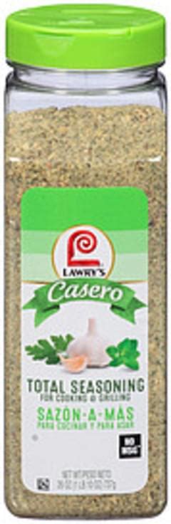 Lawry S Casero Sazon A Mas Total Seasoning 26 Oz Nutrition Information Innit