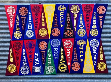 Choice of Vintage College Pennant College Schools MINI 9 1/2 Inch Felt ...