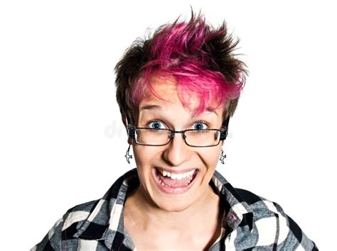 Portrait Woman with a Shocked Funny Face Stock Photo - Image of funny ...