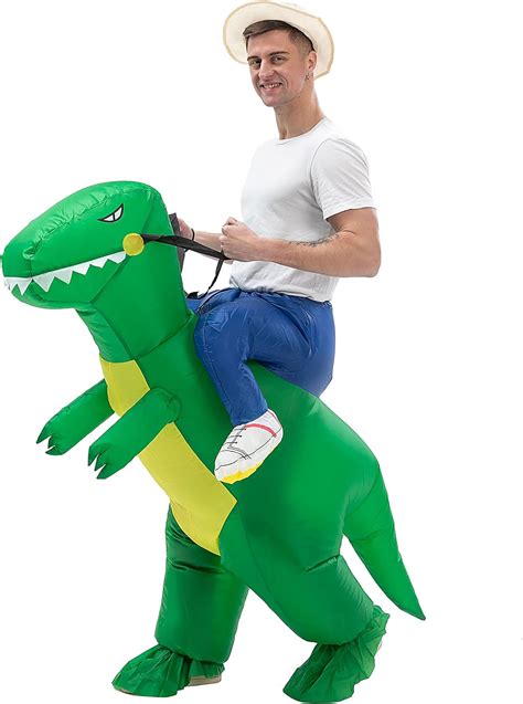 Buy Iretg Inflatable Riding Dinosaur Costume For Adult Funny Blow Up