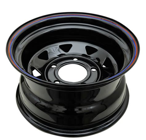 Jti Offroad Black Steel Wheels For Bolero Thar Crde Scorpio Set Of