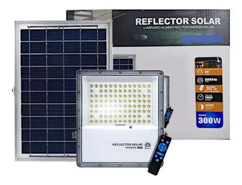 Reflector Led Solar 300w Exterior Control Remoto Ip66 4 Pack 5 526 En