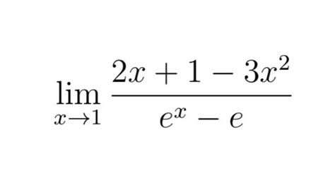 Solved Limx→∞x3ln2xlimx→02x23ex2limx→1ex−e2x1−3x2