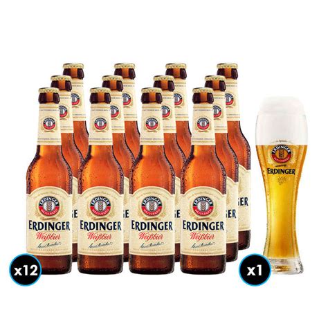 Booz cl PACK ERDINGER WEISßBIER 330cc VASO N2 12x Cerveza Erdinger