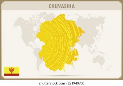 Chuvashia Map Graphic Design Vector Stock Vector (Royalty Free ...