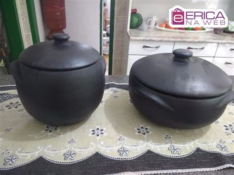 Kit Panela E Caldeirão De Barro 4 Litros Arroz Feijoada Parcelamento