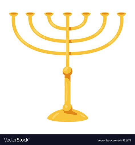 Golden Jewish Chandelier Royalty Free Vector Image