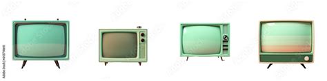 Green wide screen TV isolated on transparent background Stock Photo ...