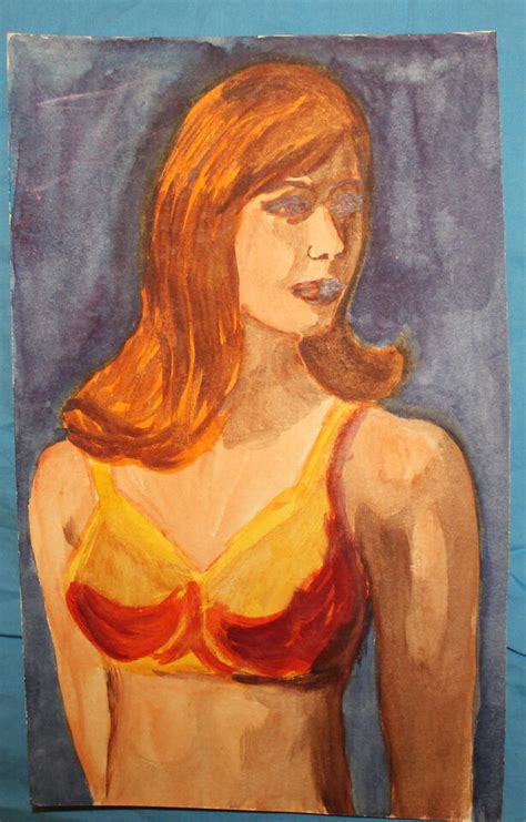 VINTAGE FAUVIST NUDE WOMAN EROTIC PORTRAIT WATERCOLOR PAINTING EBay