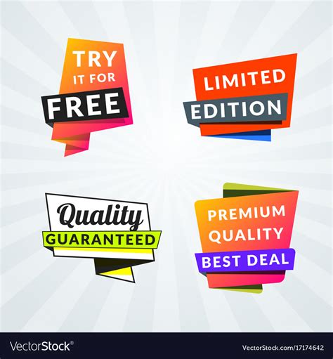 Set of sale banners and labels design elements Vector Image