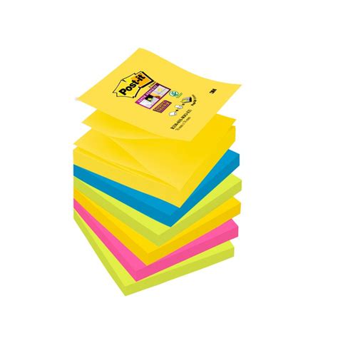 Bloc De Notas Adhesivas Quita Y Pon Post It Super Sticky 76x76 Mm Con