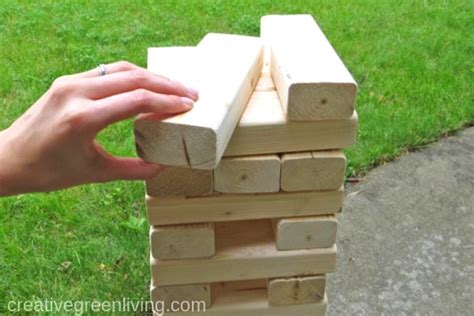 How To Make A Giant Jenga Yard Game Creative Green Living