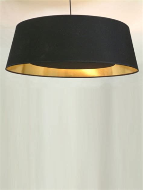 Drum Pendant With Black Shade And Gold Inner And Diffuser Drum