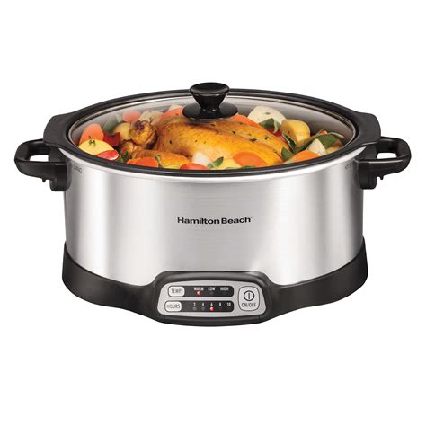 Hamilton Beach 33662 Programmable Slow Cooker with 6 Quart Stovetop ...