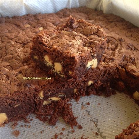 Brownie Aux P Pites De Chocolat Blanc A Table Avec Maya