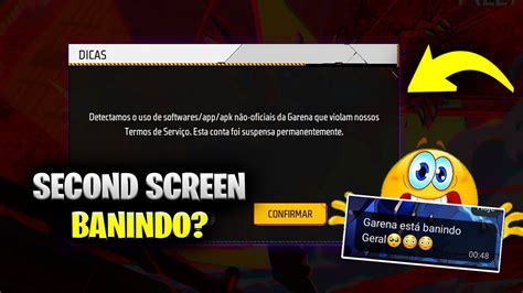 SECOND SCREEN ESTA DANDO BAN Garena Enlouqueceu De Vez YouTube