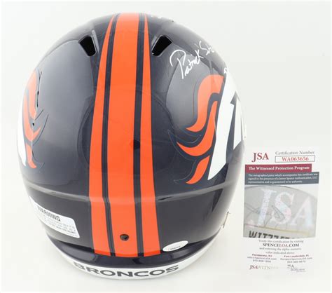 Patrick Surtain Ii Signed Broncos Full Size Speed Helmet Inscribed