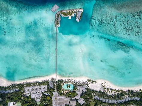 Aerial View of the Tropical Lagoon at the Island with Beach Stock Photo - Image of boats, indian ...