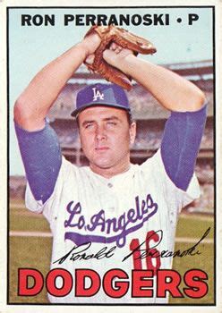 1967 Topps 197 Ron Perranoski Trading Card Database Dodgers