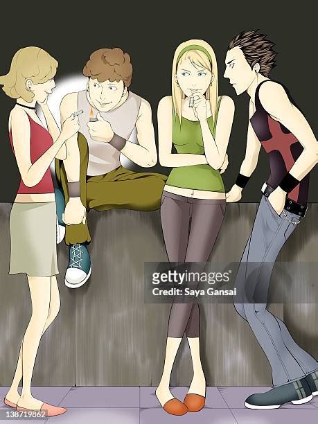 Peer Pressure Smoking High Res Illustrations - Getty Images