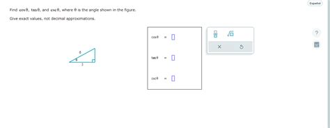 Solved Find Cos Tan And Csc Where Is The Angle Shown