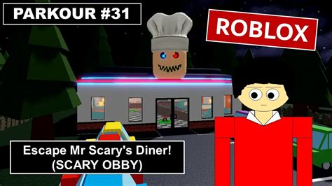 ROBLOX Escape Mr Scary S Diner SCARY OBBY Parkour 31 YouTube