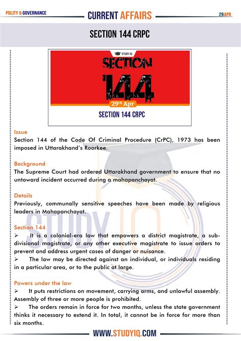 Section 144 Crpc 1 By Studyiq01 Issuu