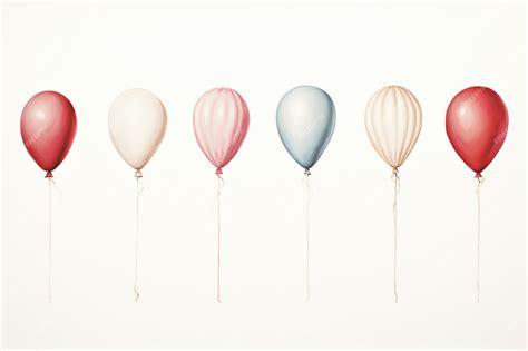 Premium Photo | A colorful balloons lined up against a white background