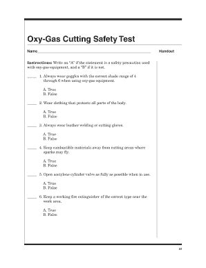 Fillable Online Cimc Alcaweb Oxy Gas Cutting Safety Test