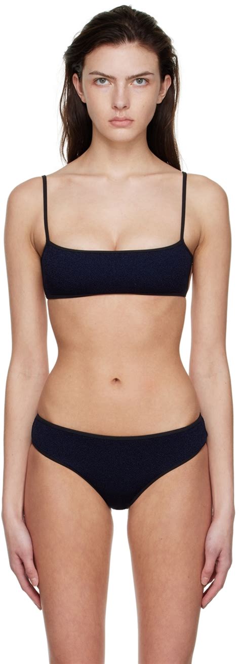 Buy Jil Sander Off White Nylon Bikini Dark Blue At Off