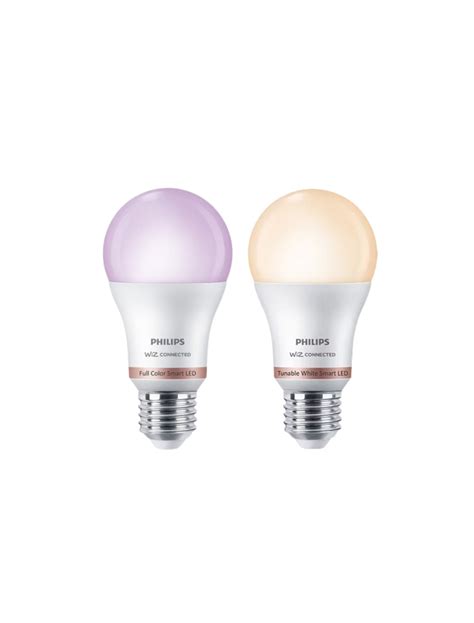 PHILIPS WiZ E27 LED Smart Lighting Tunable White and Colour Bulb (8W ...